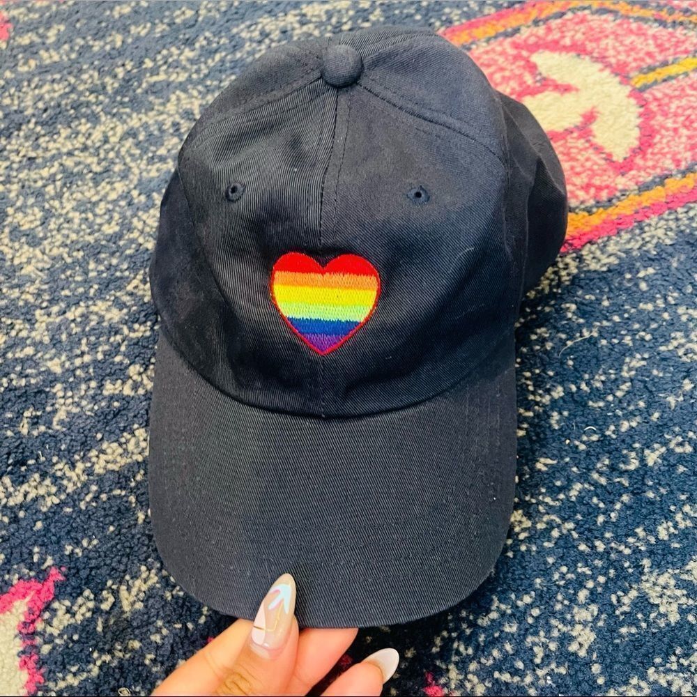 🌟 5/$25 sale | Navy Blue Pride Heart Logo Hat